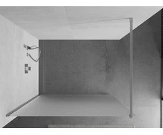 Walk-in dušo sienelė Mexen Kioto, matinė, Chrome, 140 x 200 cm