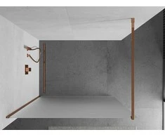 Walk-in dušo sienelė Mexen Kioto, matinė, Rose Gold, 120 x 200 cm