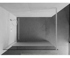 Walk-in dušo sienelė Mexen Kioto, pusiau matinė, Baltas, 100 x 200 cm