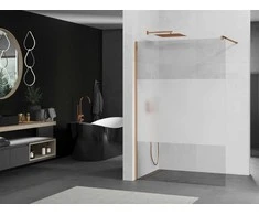 Walk-in dušo sienelė Mexen Kioto, pusiau matinė, Rose Gold, 120 x 200 cm