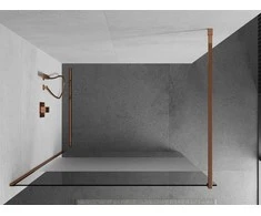 Walk-in dušo sienelė Mexen Kioto, pusiau matinė, Rose Gold, 80 x 200 cm