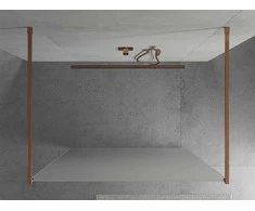 Walk-in dušo sienelė Mexen Kioto, Rose Gold, matinė, 110 x 200 cm