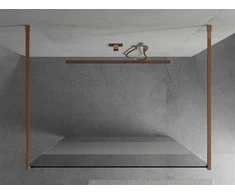 Walk-in dušo sienelė Mexen Kioto, Rose Gold, pusiau matinė, 120 x 200 cm