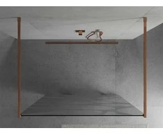 Walk-in dušo sienelė Mexen Kioto, Rose Gold/Baltas pattern, 110 x 200 cm
