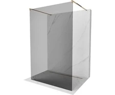 Walk-in dušo sienelė Mexen Kioto, Rose Gold, grafitas, 120 x 200 cm