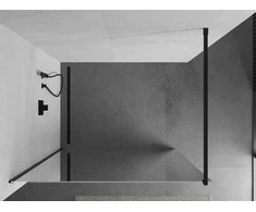 Walk-in dušo sienelė Mexen Kioto, veidrodinė, Juodas, 100 x 200 cm