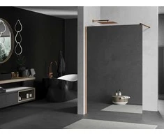 Walk-in dušo sienelė Mexen Kioto, veidrodinė, Rose Gold, 80 x 200 cm