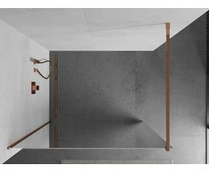 Walk-in dušo sienelė Mexen Kioto, veidrodinė, Rose Gold, 90 x 200 cm