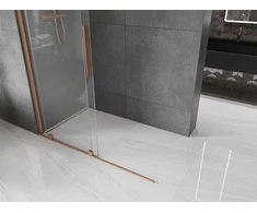 Walk-in dušo sienelė Mexen Velar, Brushed copper, 150 x 200 cm