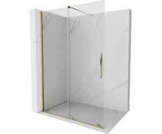 Walk-in dušo sienelė Mexen Velar, Gold, 150 x 200 cm