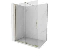 Walk-in dušo sienelė Mexen Velar, Gold, 130 x 200 cm