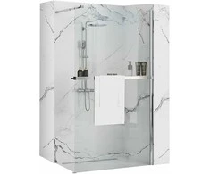Walk-in dušo sienelė Rea Aero N Evo su lentynėle/kabykla, 80 cm