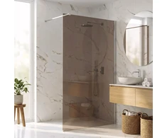 Walk-In dušo sienelė Rea Flexi, Brown / Chrome, 120 cm