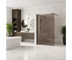 Walk-In dušo sienelė Rea Flexi, Brown / Juodas, 100 cm