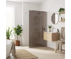 Walk-In dušo sienelė Rea Flexi, Brown / Chrome, 110 cm