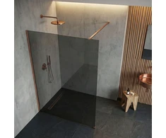Walk-In dušo sienelė Rea Flexi, Pilkas / Brushed Copper, 80 cm