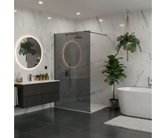 Walk-In dušo sienelė Rea Flexi, Pilkas / Titanium, 130 cm