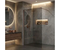 Walk-In dušo sienelė Rea Flexi, Pilkas / Brushed Copper, 120 cm