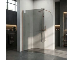 Walk-In dušo sienelė Rea Flexi, Pilkas / Brushed Copper, 90 cm