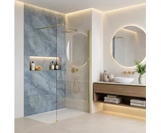 Walk-In dušo sienelė Rea Flexi, Transparent / Gold, 70 cm