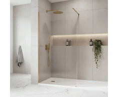 Walk-In dušo sienelė Rea Flexi, Transparent / Brushed Gold, 80 cm