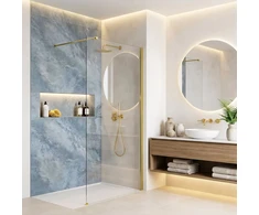 Walk-In dušo sienelė Rea Flexi, Transparent / Gold, 80 cm