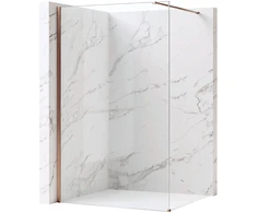 Walk-In dušo sienelė Rea Flexi, Transparent / Brushed Copper, 130 cm