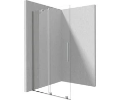 Walk-in stumdoma dušo sienelė Deante Prizma, Brushed steel, 140x195 cm
