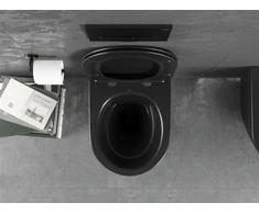 WC Komplektas Mexen 5in1 Fenix Slim su klozetu Lena Rimless Slim Duroplast, Juodas matt
