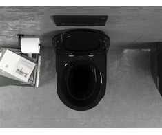 WC Komplektas Mexen 5in1 Fenix Slim su klozetu Lena Rimless Slim Duroplast+, Juodas