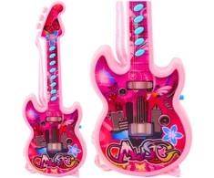 Žaislinė elektrinė gitara vaikams, 29 cm, rožinė