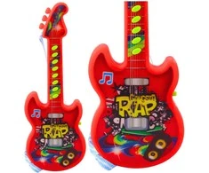 Žaislinė elektrinė gitara vaikams, 29 cm, raudona