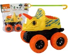 Žaislinis automobilis Triceratopas, geltonas