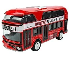 Žaislinis dviaukštis autobusas, 1 vnt.