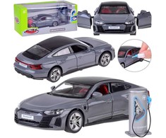 Žaislinis elektromobilis Audi RS e-tron GT Coupe su garso ir šviesos efektais, pilkas