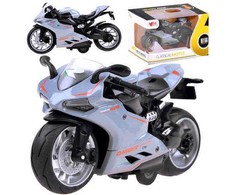 Žaislinis motociklas - Diecast modelis, pilkas