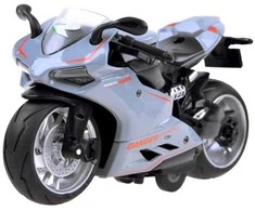 Žaislinis motociklas - Diecast modelis, pilkas