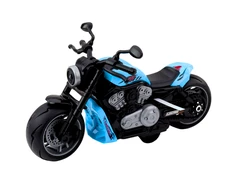 Žaislinis motociklas su šviesos ir garso efektais, mėlynas