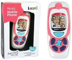 Žaislinis muzikinis telefonas, rožinis