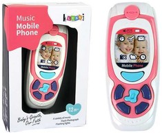 Žaislinis muzikinis telefonas, rožinis