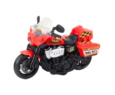 Žaislinis policijos motociklas su garsais ir šviesom, raudonas, 1 vnt.