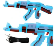 Žaislinis šautuvas Pixel su šviesos ir garso efektais, 39 cm, mėlynas