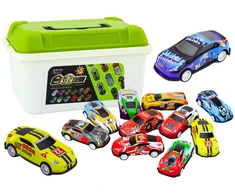 Žaislinių automobilių rinkinys lagamine, 50 vnt.