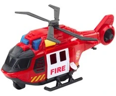 Žaislų rinkinys "City Fire": gaisrinės sraigtasparnis ir automobilis