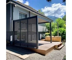 Žaliuzės pavėsinei Pergola Premium Anthracite, 123.5 cm