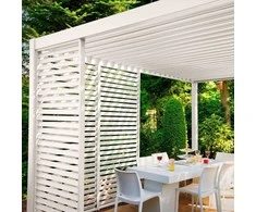 Žaliuzės pavėsinei Pergola Premium Baltas, 123.5 cm