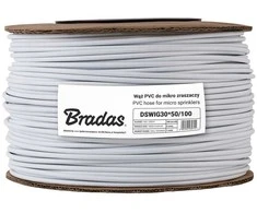 Žarna mikropurkštuvams Bradas PE 3x5mm, 100 m, balta