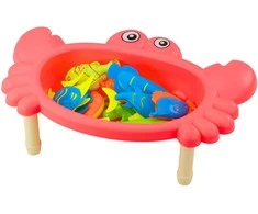 Žvejybos stalo rinkinys vaikams Krabas, rožinis