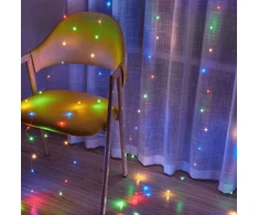 300 LED girlianda užuolaida 3x3 su pulteliu ir tvirtinimo kabliukais - multicolor