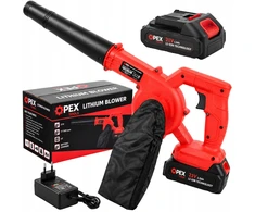 Akumuliatorinis pūstuvas lapams OPEX, sniegui ir dulkėms, 150 W, 21 V, su krepšiu